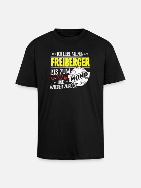 FREIBERGER - Mond - Oversized Heavyweight Unisex T-Shirt - Schwarz