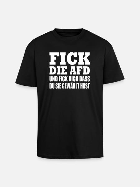 Afd - Oversized Heavyweight Unisex T-Shirt - Schwarz