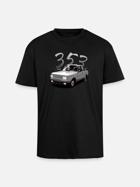 Wartburg 353 - Oversized Heavyweight Unisex T-Shirt - Schwarz