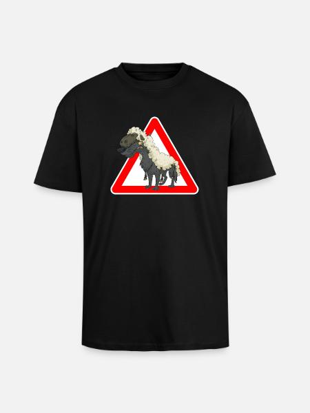 wolf - Unisex Oversized Heavyweight T-shirt - black