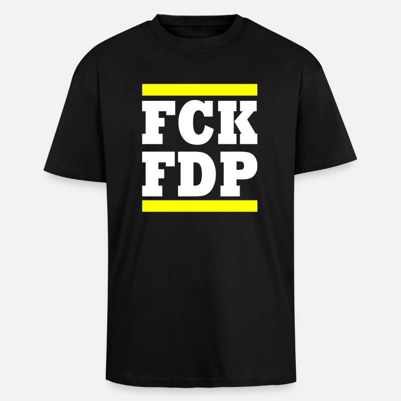 Fck fdp - T-shirt unisexe oversize épais - noir