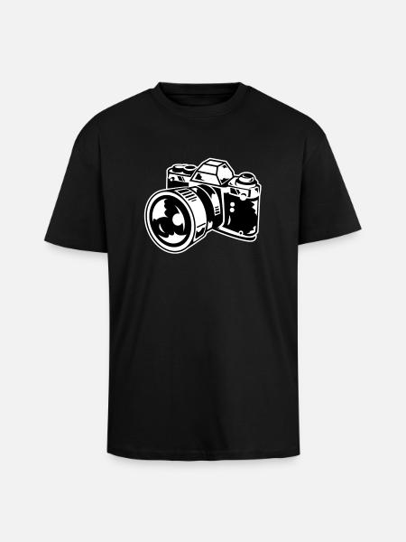 camera - T-shirt unisexe oversize épais - noir