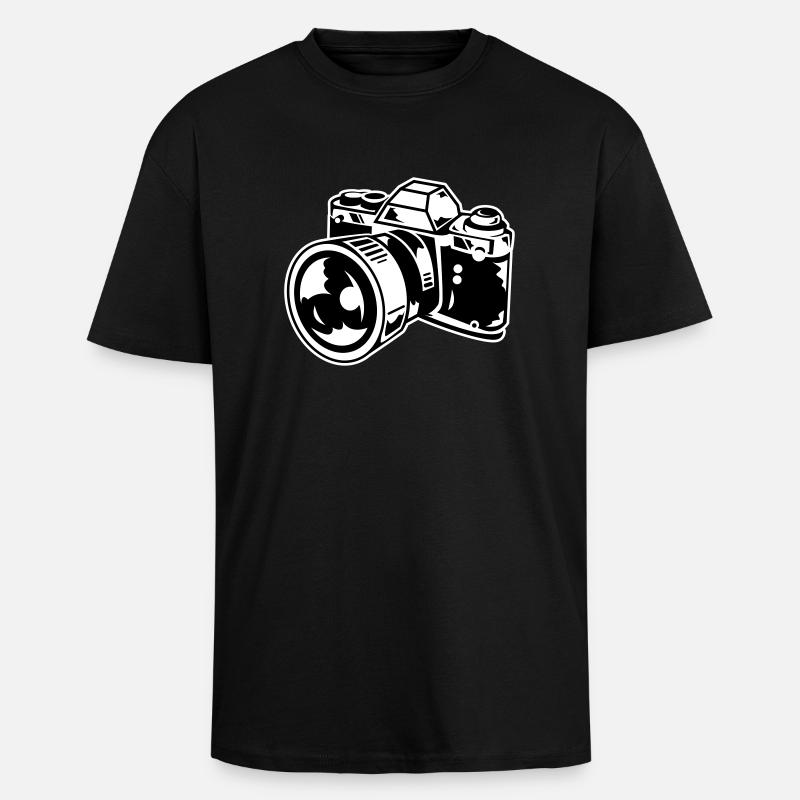 camera - T-shirt unisexe oversize épais - noir