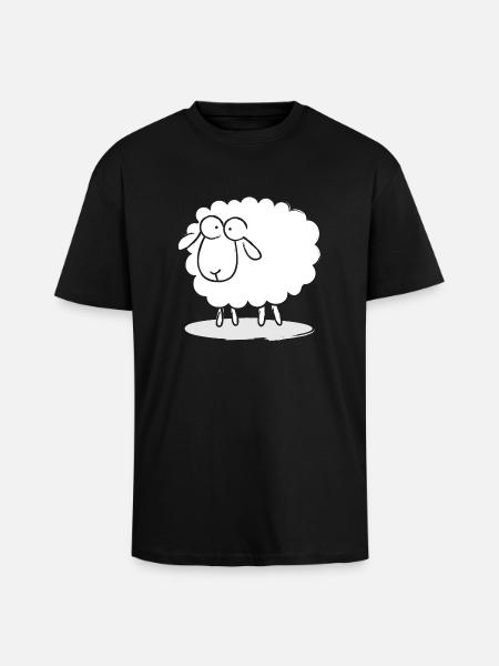 Sheep - Unisex Oversized Heavyweight T-shirt - black
