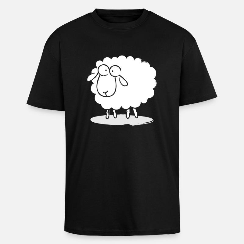 Schaf - Oversized Heavyweight Unisex T-Shirt - Schwarz