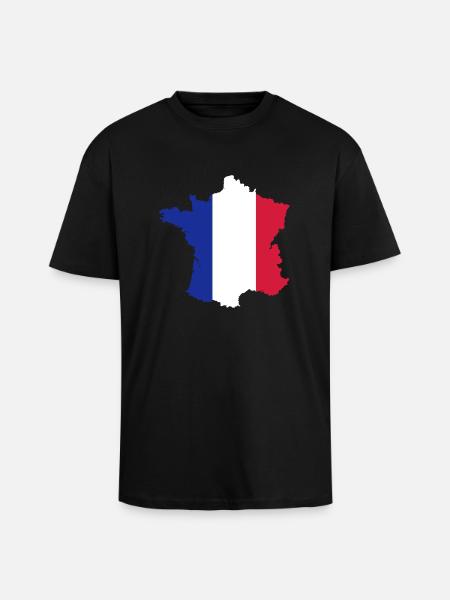 France - Oversized Heavyweight Unisex T-Shirt - Schwarz