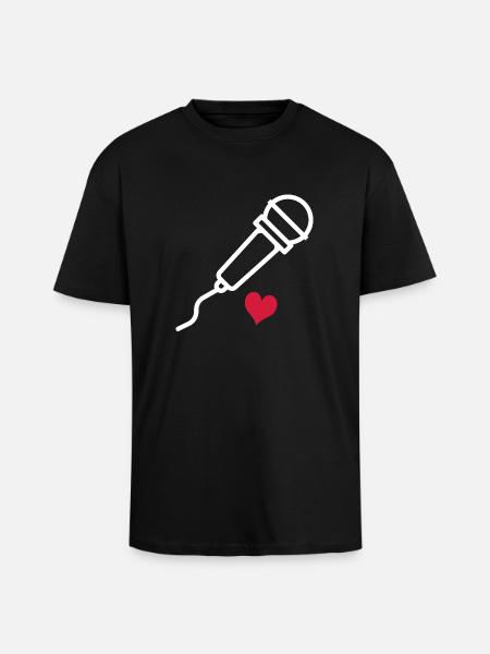sing - Unisex Oversized Heavyweight T-shirt - black