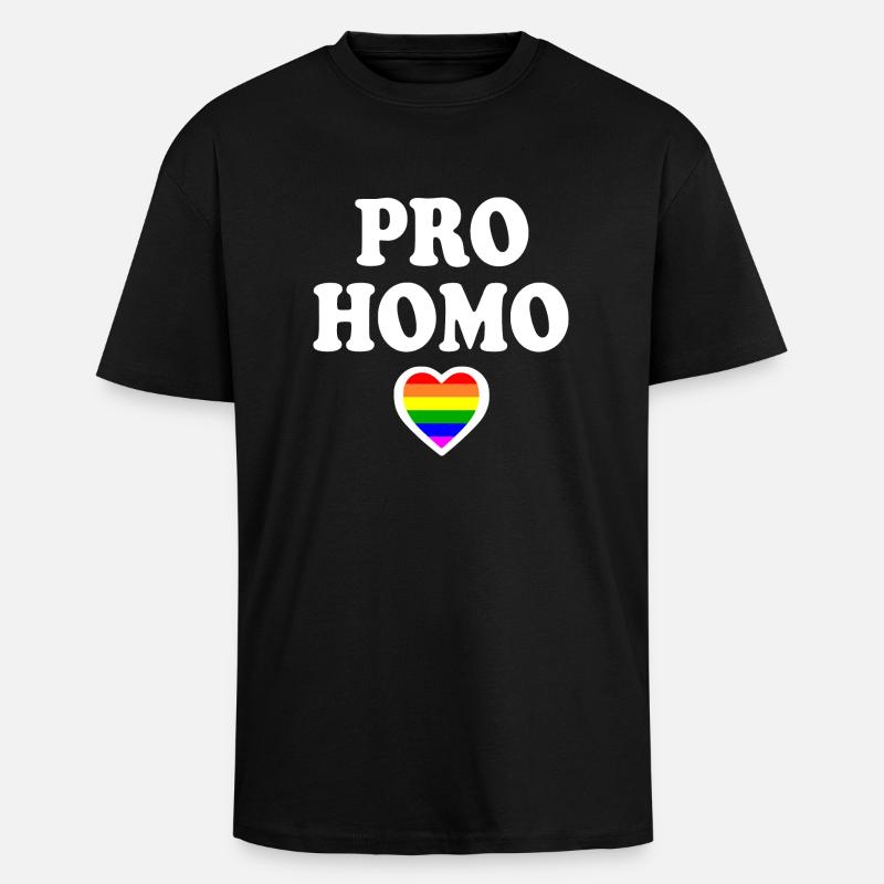 Pro homo - Oversized Heavyweight Unisex T-Shirt - Schwarz