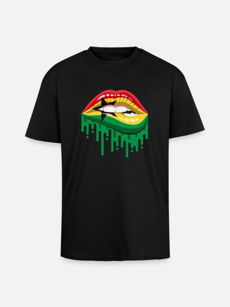 Ghana Pride - Unisex Oversized Heavyweight T-shirt - black