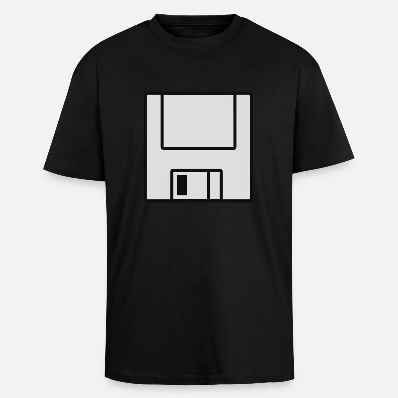 Computer Floppy disc - Unisex Oversized Heavyweight T-shirt - black