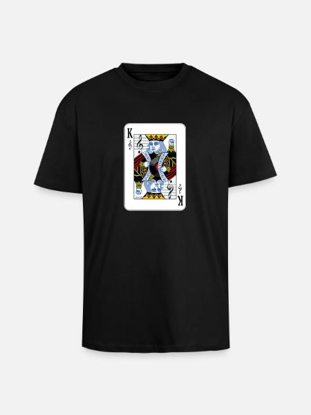 KING OF MUSIC pullover - T-shirt unisexe oversize épais - noir
