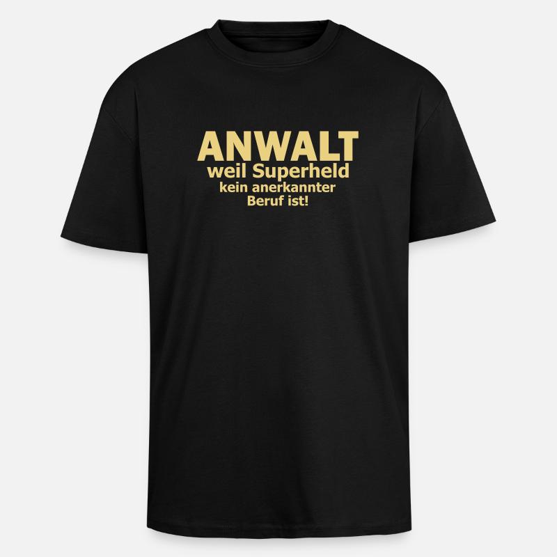 Anwalt - Oversized Heavyweight Unisex T-Shirt - Schwarz