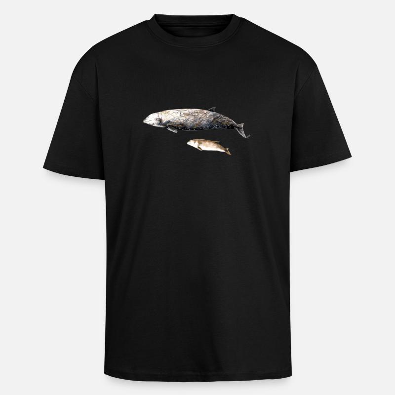 Cuvier-Schnabelwal - Cuvier-Schnabelwal Schnabelwal - Oversized Heavyweight Unisex T-Shirt - Schwarz