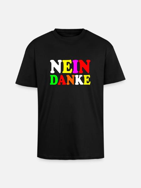 No thank you - Unisex Oversized Heavyweight T-shirt - black