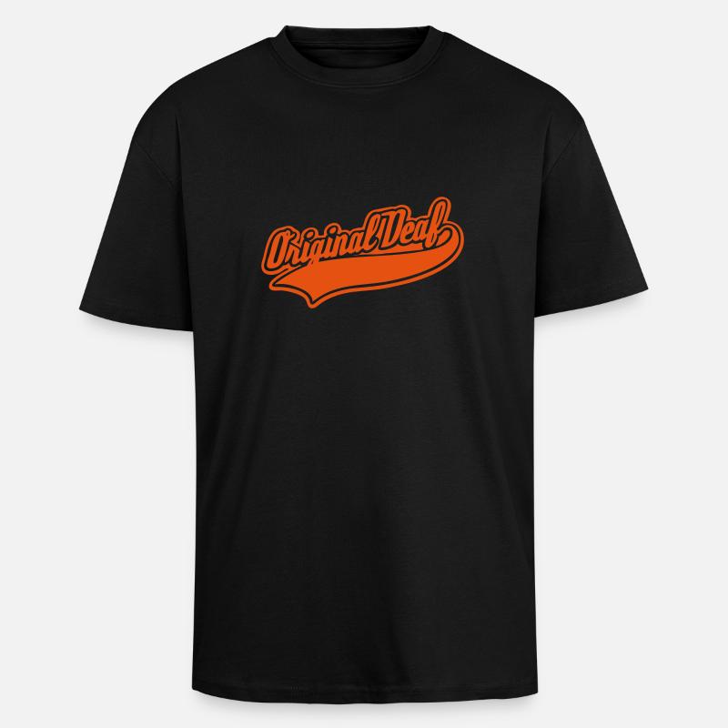 Original Deaf - Oversized Heavyweight Unisex T-Shirt - Schwarz