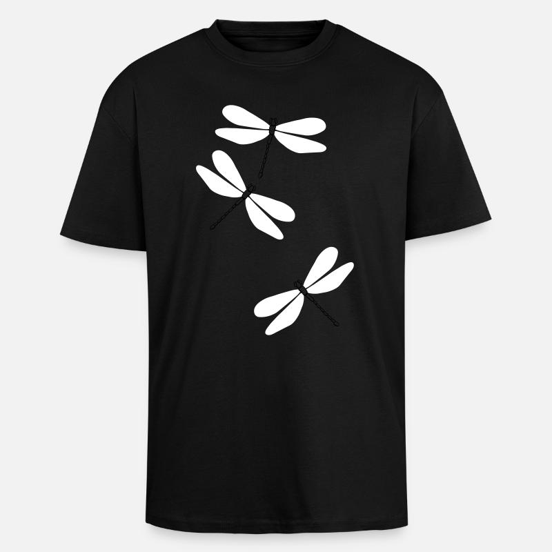 Libellules beu5 - T-shirt unisexe oversize épais - noir