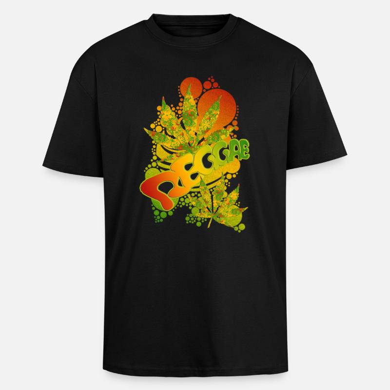 REGGAE - Oversized Heavyweight Unisex T-Shirt - Schwarz