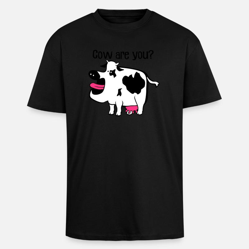 Kuh sind Sie? - Oversized Heavyweight Unisex T-Shirt - Schwarz