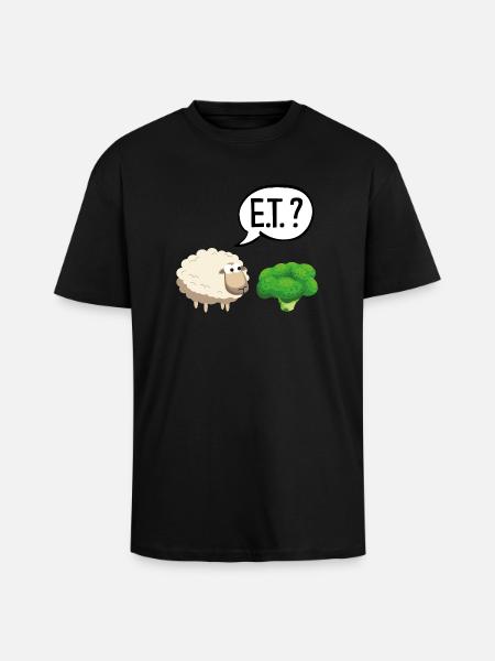 Sheep ET - Unisex Oversized Heavyweight T-shirt - black