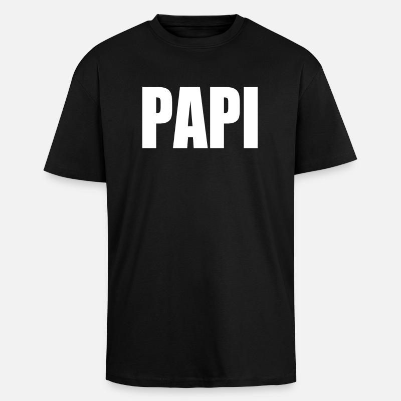 Papi - Unisex Oversized Heavyweight T-shirt - black