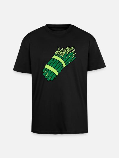 asparagus - Unisex Oversized Heavyweight T-shirt - black