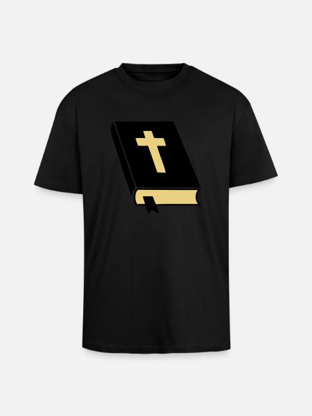 bibel_02 - Oversized Heavyweight Unisex T-Shirt - Schwarz