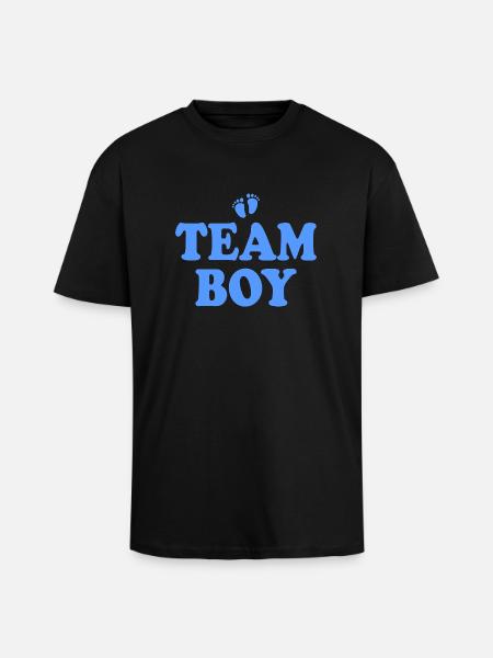 Team boy - Oversized Heavyweight Unisex T-Shirt - Schwarz