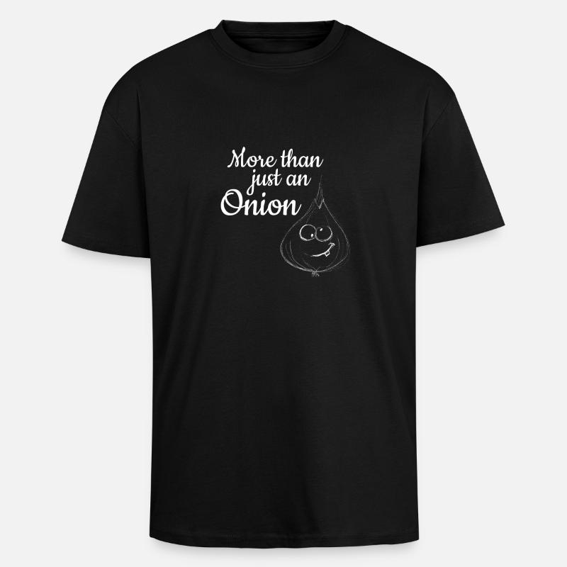 Plus qu'un simple oignon - T-shirt unisexe oversize épais - noir