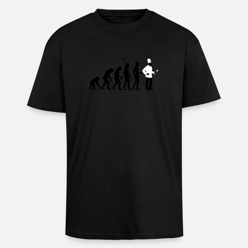 evolution_koch_2c - Oversized Heavyweight Unisex T-Shirt - Schwarz