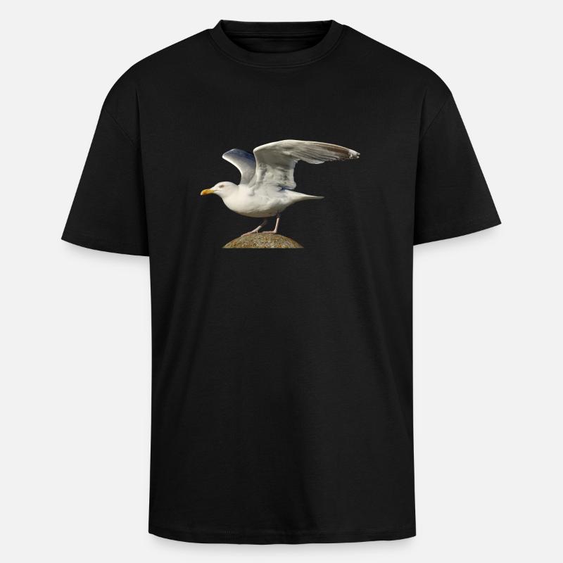 seagull gull moewe2 - Unisex Oversized Heavyweight T-shirt - black
