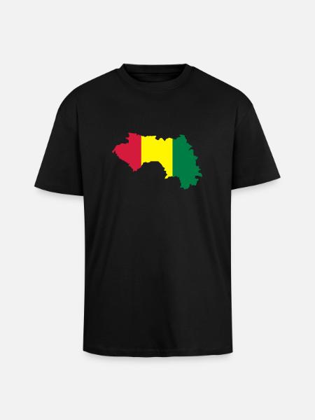 Guinea - Oversized Heavyweight Unisex T-Shirt - Schwarz