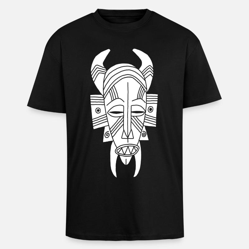 Afrikanischer weißer Dämon - Oversized Heavyweight Unisex T-Shirt - Schwarz
