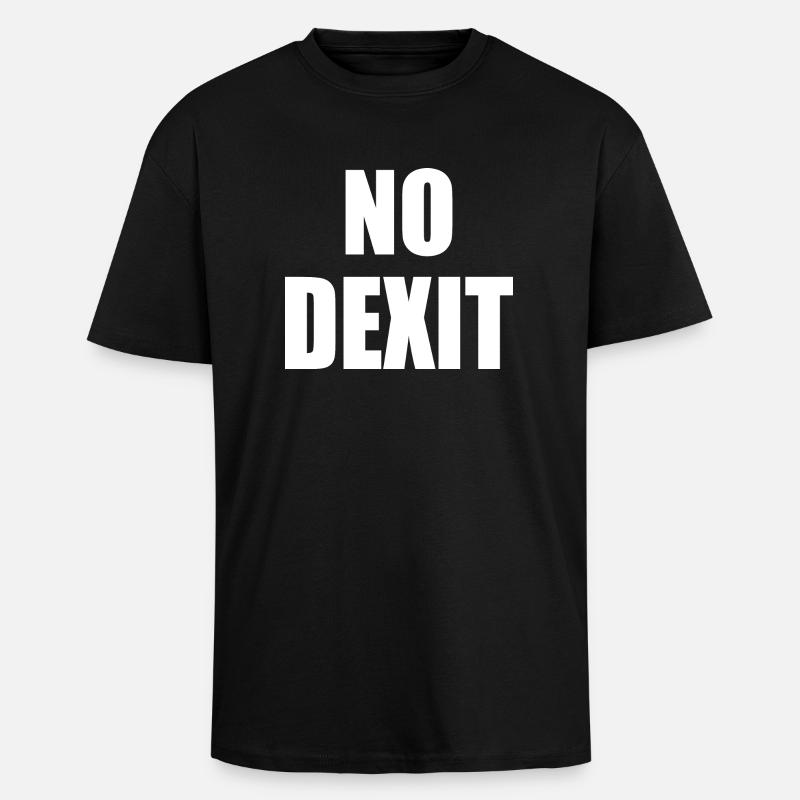 No dexit - Unisex Oversized Heavyweight T-shirt - black