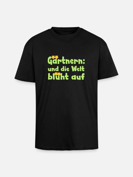 Garten - Oversized Heavyweight Unisex T-Shirt - Schwarz
