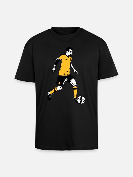 Fussball - Soocer - Oversized Heavyweight Unisex T-Shirt - Schwarz