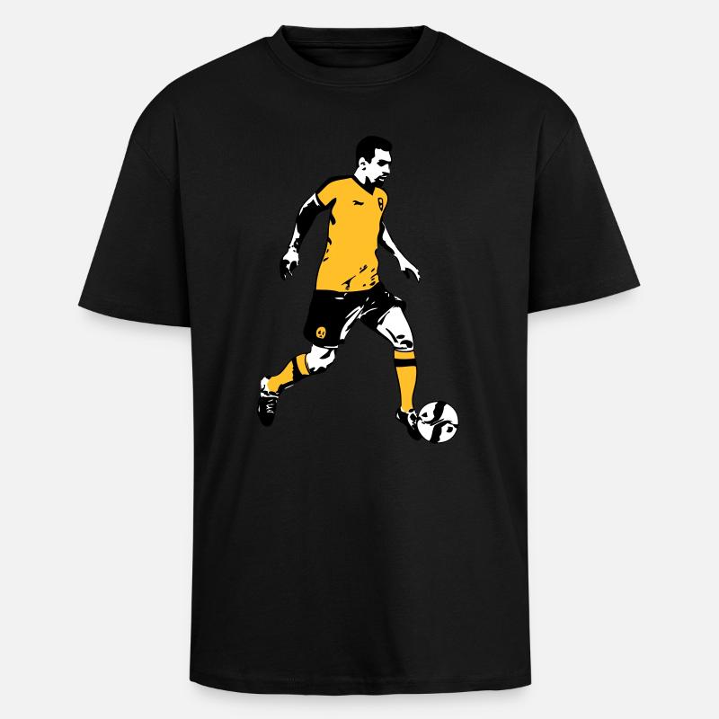 Fussball - Soocer - Oversized Heavyweight Unisex T-Shirt - Schwarz