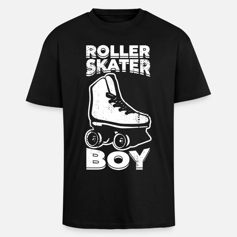 Roller Skater Junge - Oversized Heavyweight Unisex T-Shirt - Schwarz