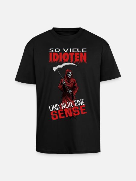 Tellement d’idiots et une seule faux - T-shirt unisexe oversize épais - noir