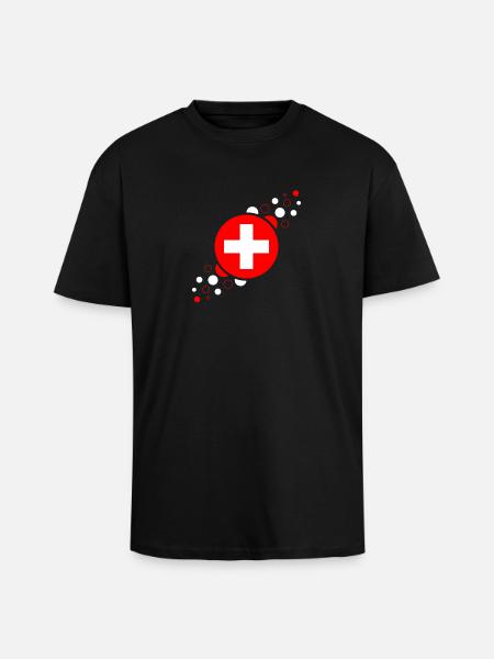 Switzerland wm - Unisex Oversized Heavyweight T-shirt - black