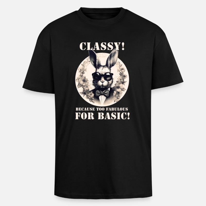 Lapin cool - T-shirt unisexe oversize épais - noir