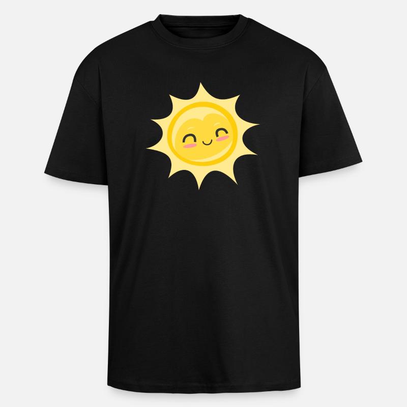 Sun - Sunbeams Sunlight Summer Fun - Unisex Oversized Heavyweight T-shirt - black