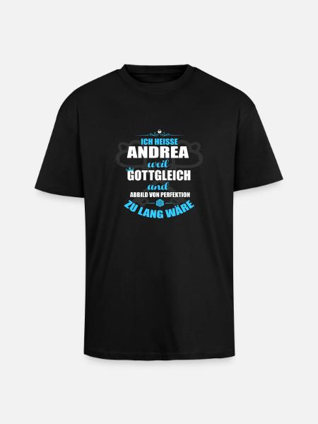 ANDREA-Geschenk - Oversized Heavyweight Unisex T-Shirt - Schwarz