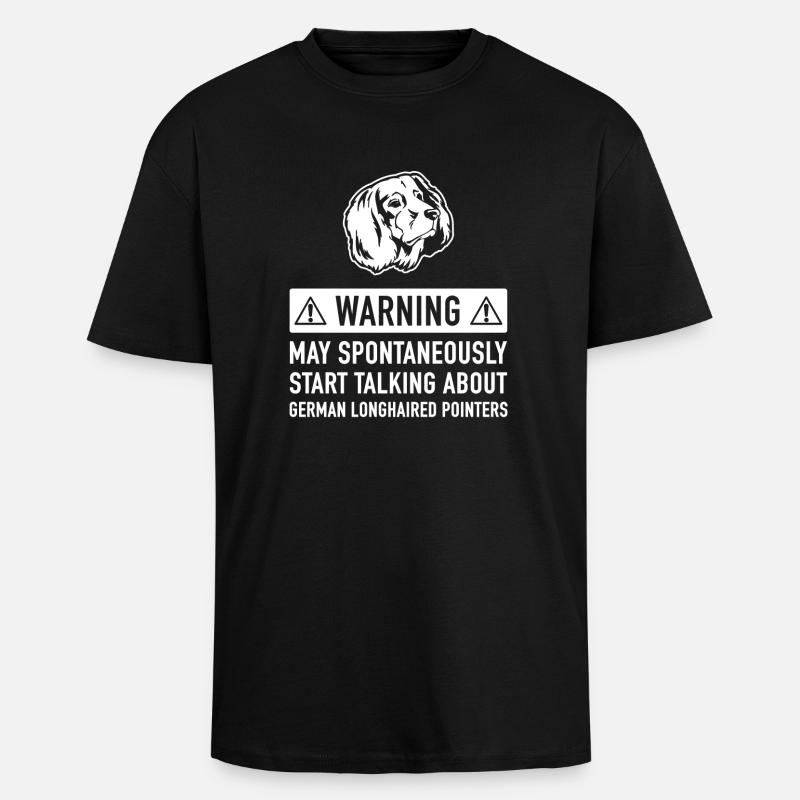 Drôle Pointer Longhair Idée cadeau - T-shirt unisexe oversize épais - noir