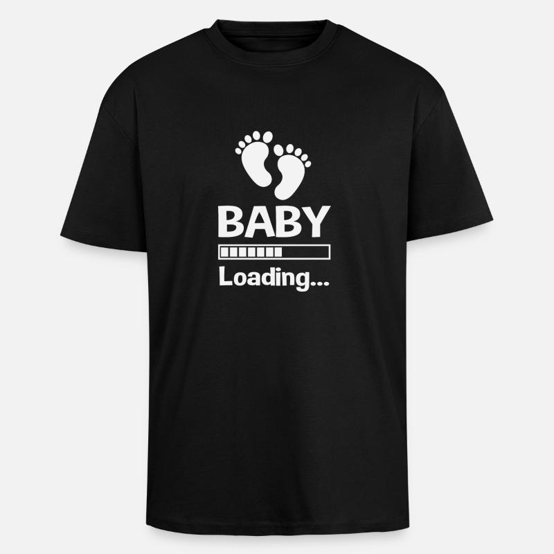 Baby loading - Oversized Heavyweight Unisex T-Shirt - Schwarz