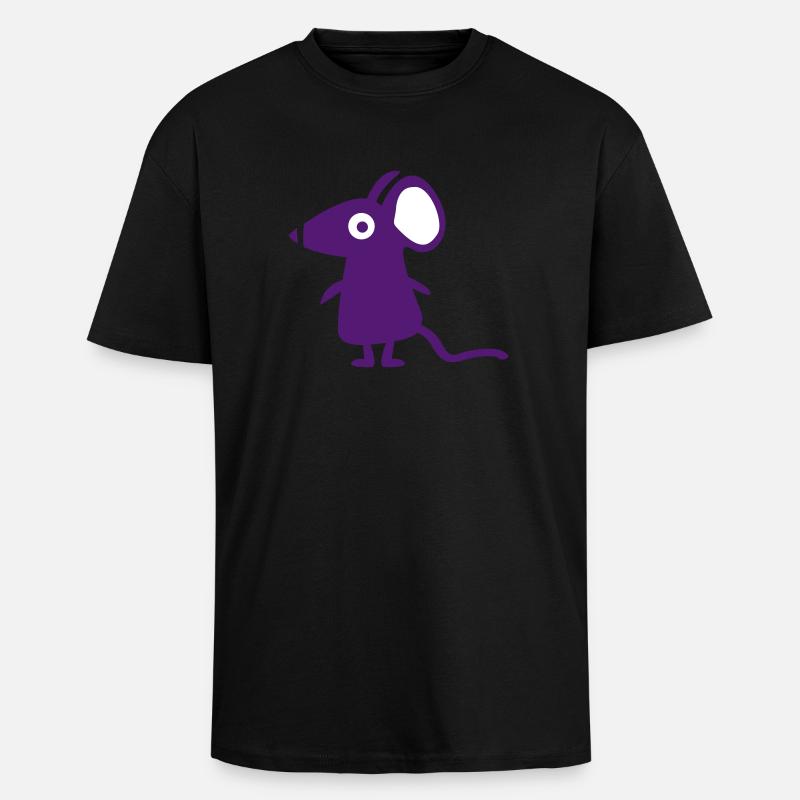 Kleine Maus - Oversized Heavyweight Unisex T-Shirt - Schwarz