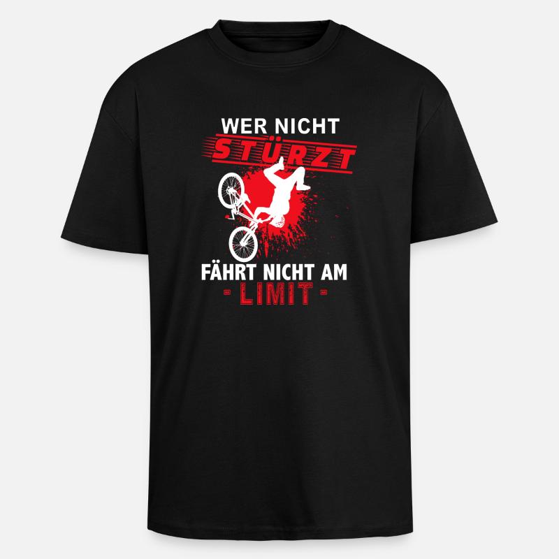 VTT descente VTT - T-shirt unisexe oversize épais - noir