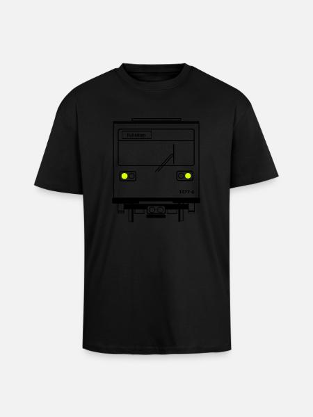 u-bahn - Oversized Heavyweight Unisex T-Shirt - Schwarz
