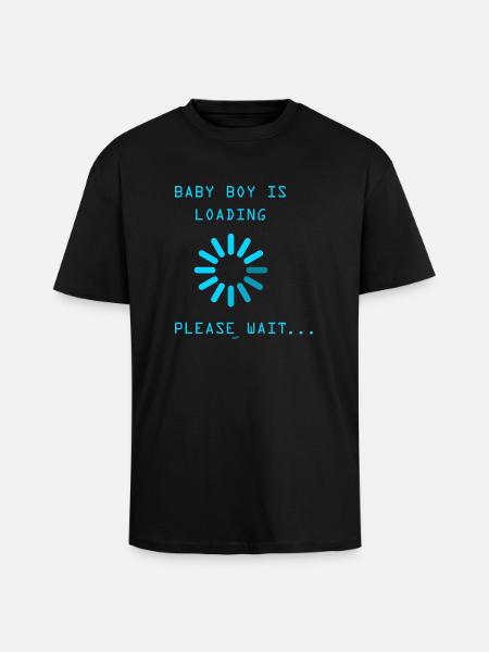 Baby Boy loading - Oversized Heavyweight Unisex T-Shirt - Schwarz