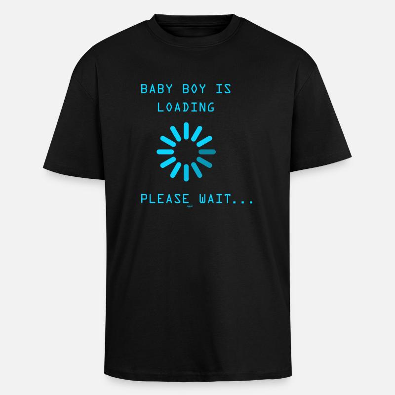 Baby Boy loading - Unisex Oversized Heavyweight T-shirt - black