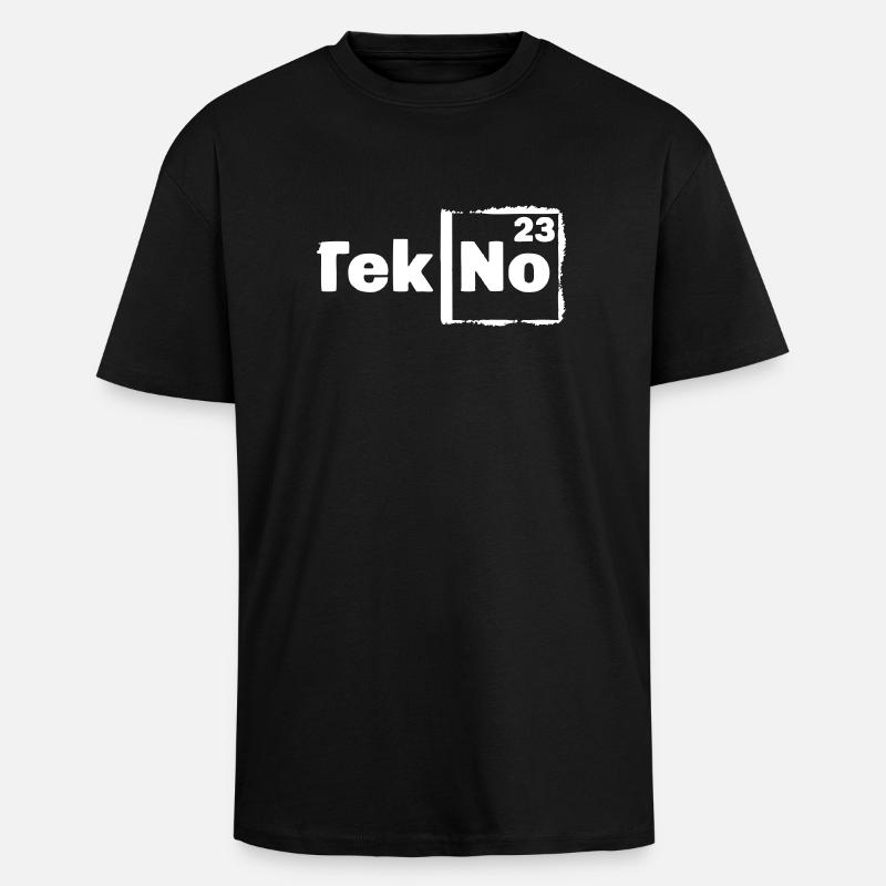 tekno 23 - Oversized Heavyweight Unisex T-Shirt - Schwarz